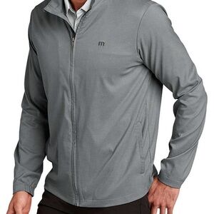 Travis Mathew Surfside Full Zip Golf Performance Jacket Size XL Striped W/ LOGO